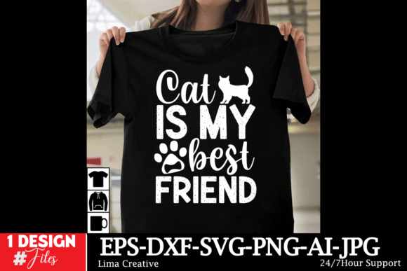 Download Cat is My Best Friend SVG Cut File - Svg cut file Collection
