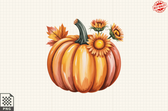 Download Birth Month Floral Pumpkin Clipart PNG - Month floral Collection