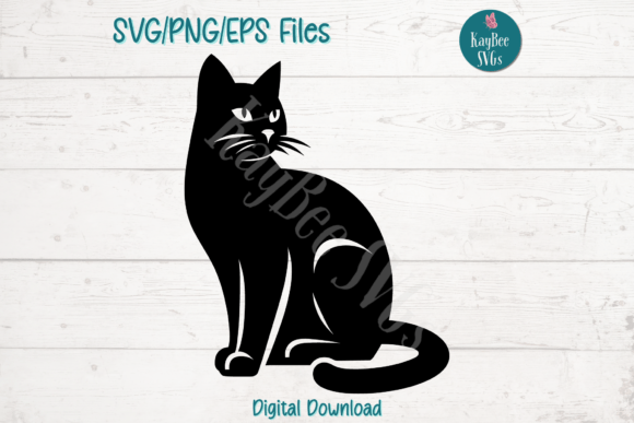 Download Sitting Black Cat SVG Cut File - Svg cut file Collection