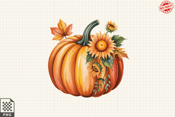 Download Birth Month Floral Pumpkin Clipart PNG - Month floral Collection