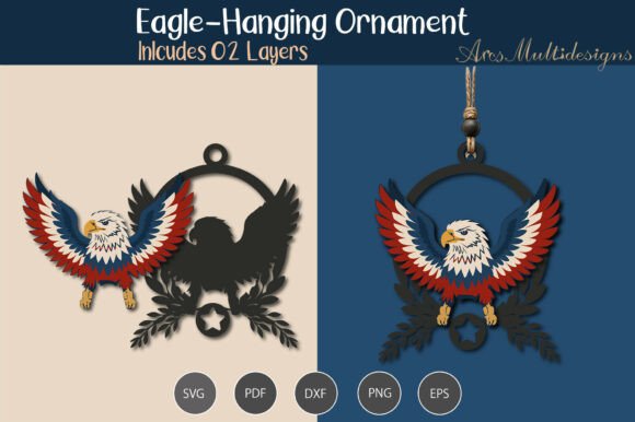 Download Eagle Hanging Ornament SVG - Premium Resources