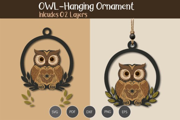 Download Owl Hanging Ornament SVG - Premium Resources