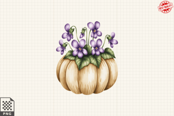 Download Birth Month Floral Pumpkin Clipart PNG - Month floral Collection