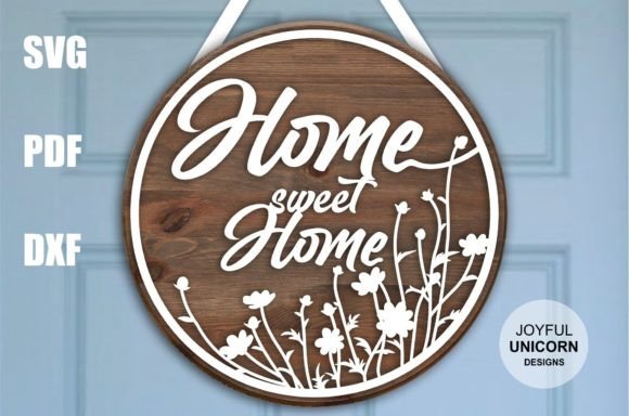Download Home Sweet Home Door Sign SVG Cut File - Svg cut file Collection