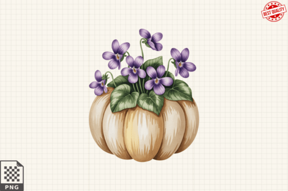 Download Birth Month Floral Pumpkin Clipart PNG - Month floral Collection