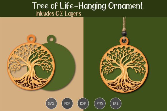 Download Hanging Tree of Life Ornament SVG - Ornament svg Collection