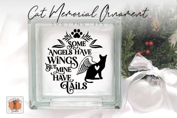 Download Angel Cat Memorial Round Ornament SVG - Premium Resources