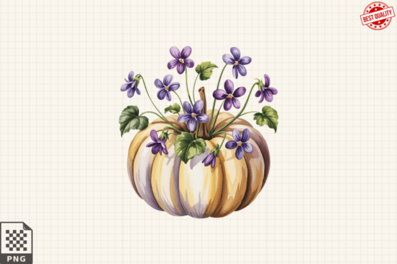 Download Birth Month Floral Pumpkin Clipart PNG - Month floral Collection