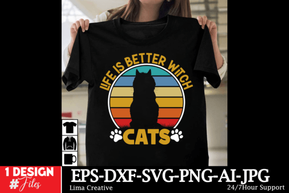 Download Life is Better Witch Cats SVG Cut File - Svg cut file Collection