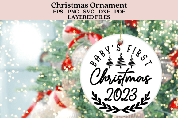 Download First Christmas Ornament SVG - Premium Bundle