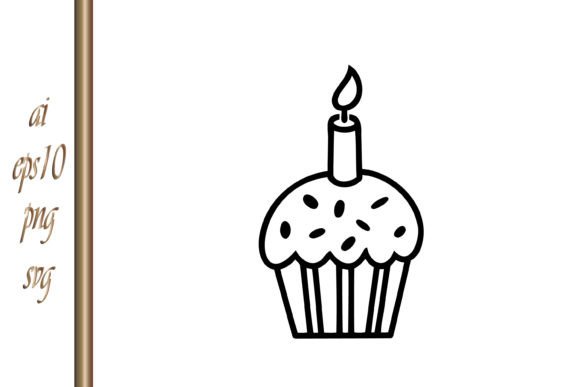 Download Stencil Cake Icon Doodle Cake Vector - Cake vector Collection
