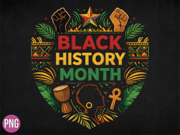 Download Black History Month Floral Circle PNG - Month floral Collection